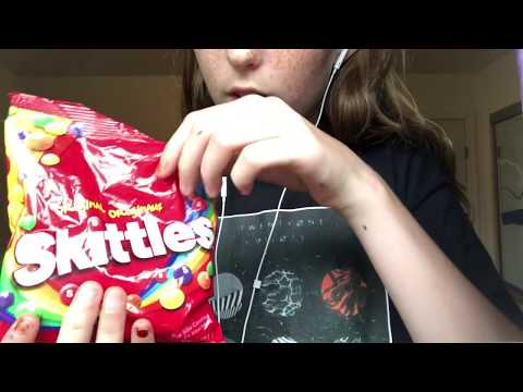 Eating skittles and gum chewing [ASMR]