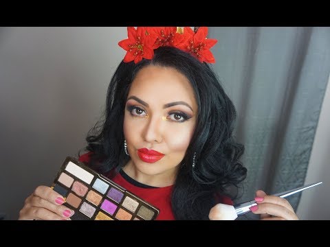ASMR  Friend does your Makeup for the Christmas Office Party