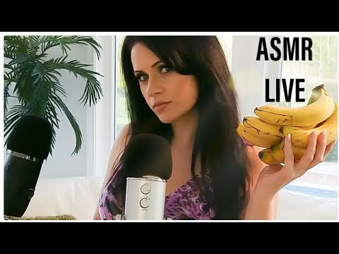 ASMR LIVE Video BEHIND the SCENES Eating Bananas