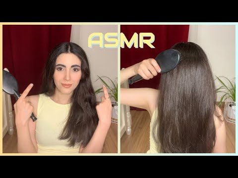 ASMR | The Most Relaxing Hair Brushing Over Face EVER + Positive Affirmations 💛