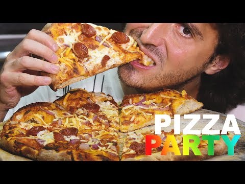 ASMR PIZZA PARTY! * EXTREME CRUNCH HD SOUND CLOSE UP * NO TALKING 먹방