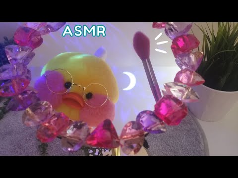 ASMR Face Brushing / Mirror Brushing, Brushing Sounds for Sleep with Little Chickpea - No Talking