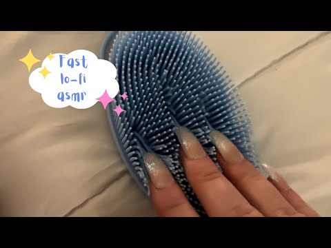 ASMR 💅🏽 fast tapping and scratching on jewelry, books, fabric, & more ✨ no talking