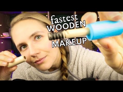 ASMR Fastest Doing Your Makeup with Wooden Items