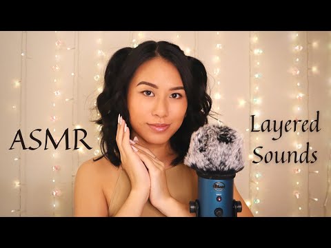 ASMR Super Tingly Layered Sounds (tapping, crinkling, mouth sounds, mic brushing, & more!) 💆‍♀️