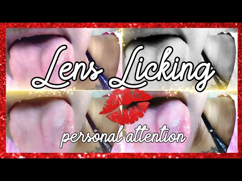 [ASMR] LENS LICKING 👅💦👂🏾(personal attention) 💋