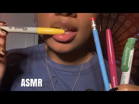 ASMR | Fast & Aggressive Pen N0ms + Tapping 🖊 M0uth Sounds