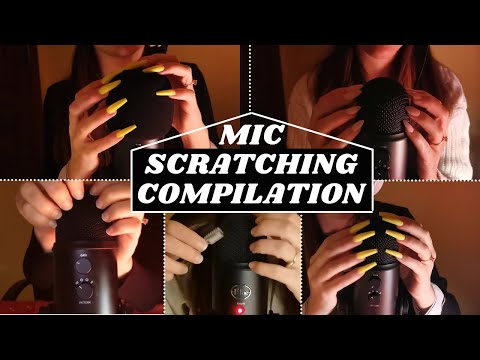 ASMR - FAST AND AGGRESSIVE MIC SCRATCHING COMPILATION (with and without foam cover)