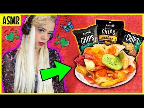 🍟 ASMR OPENING PACKAGES no talking and EATING CRUNCHY FOOD CHIPS 🤤