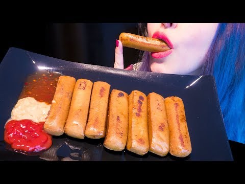 ASMR: Hearty Fried Sausages & Dipping | German Bratwurst 🌭 ~ Relaxing Eating Sounds [No Talking|V] 😻
