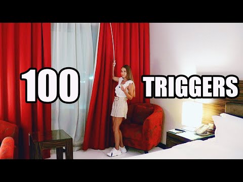 ASMR 100 TRIGGERS in the HOTEL ROOM in Dubai | 100 ТРИГГЕРОВ за 10 минут в отеле в ДУБАЕ