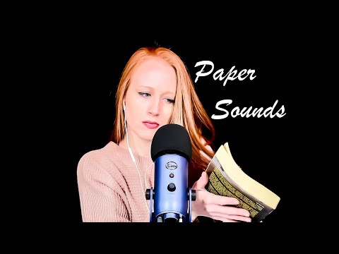 Paper Sounds ASMR: ripping, tearing, cutting, crumpling, pencil sharpening and page turning.