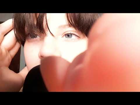 {ASMR} Tingly mouth sounds+face touching+repeating intro!