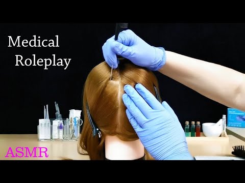 ASMR Tingly Scalp Check, Treatment & Massage: Medical RP (Gloves, Rat Tail Comb, Spray, Whispering)