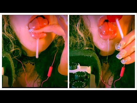 ASMR messy mouth play. Finger licking - good with a cherry pop lolli. Slurp, drool...drip.  💧 👅 🍭