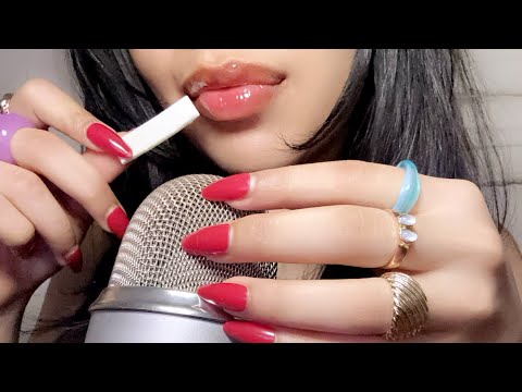 ASMR~ Mic Scratching, Tapping& Gum Chewing (Brain Melting Tingles 🫠)