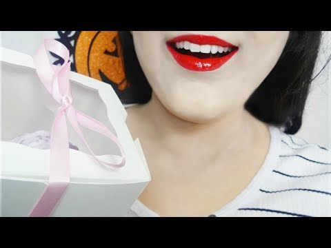 ASMR Mouth Sounds and  Tapping On Birthday Present! 🌸🎂