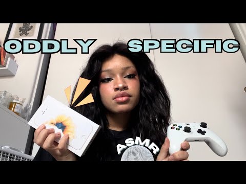 Oddly Specific Asmr + Lid Sounds | Chill, tapping, scratching, apple box, book, gloves, stickers