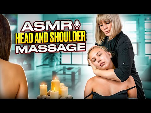 ASMR HEAD AND SHOULDER MASSAGE FOR PRETTY MARIA