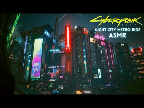 Cyberpunk ASMR 🌃 Relaxing Night City Metro Ride (After Dark!) 🚈 Ear to Ear Whispering