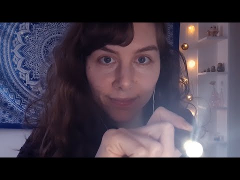 ASMR - eye exam to fall asleep to - follow the light, color test, attention test