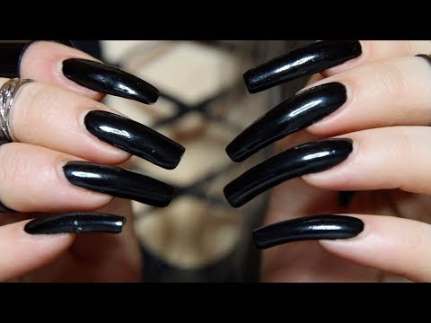 🖤 NoASMR but a miniClip unpublished for now☾OLD records w/LONG nails for NailLovers ✣Gothic style✣