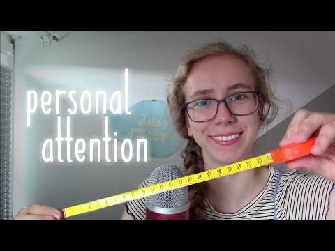 ASMR: pointless personal attention || face touching, measuring & energy pulling... 🖌😴