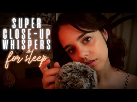 ASMR Guiding you to SLEEP🌙 Super close-up whispers + fluffy mic sounds