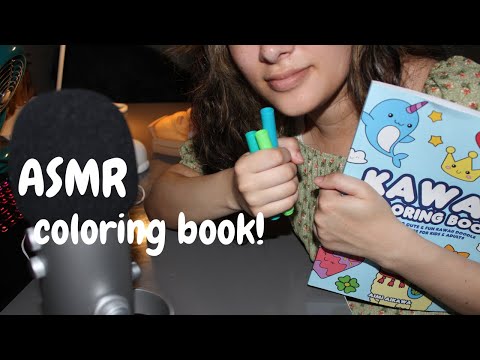 ASMR✍️💚  marker noises on cute coloring book