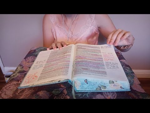 Christian ASMR | Bible Flip Through | Genesis - Numbers | Soft Spoken, Page Turning, Mouth Sounds