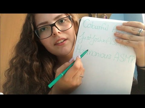 ASMR Writing & Tracing Channel Names🖊| Introducing You To New ASMR Channels (whispered)