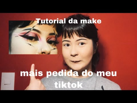 Finalmente o tutorial da maquiagem que todo mundo pediu no Tiktok! 👁👄👁
