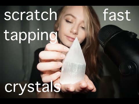 asmr 💎 scratch tapping crystal collection💎  part 1