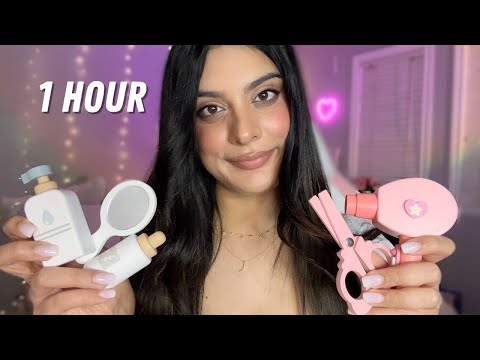 ASMR Wooden Pampering | Skincare, Makeup, Haircut + More Personal Attention (Layered Sounds)