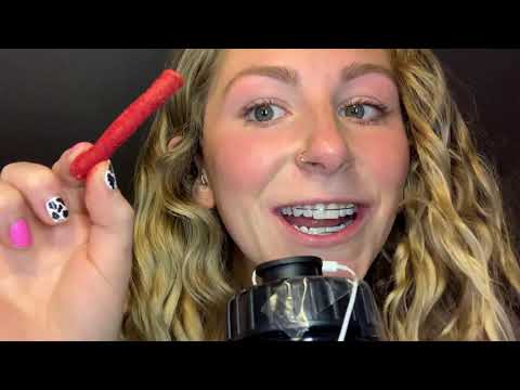 ASMR// EATING TAKIS WITH RETAINERS, MOUTH SOUNDS