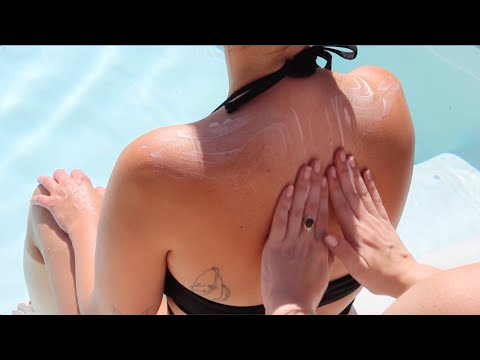 ASMR | Massage in the pool *whisper* (relaxing water sounds)
