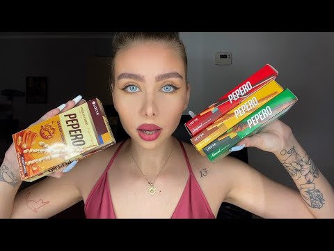 ASMR SUPER CRUNCHY POCKY MUKBANG - eating show, mouth sounds