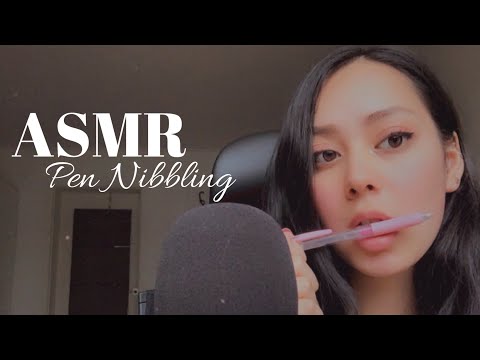 ASMR Pen Nibbling [Intense Mouth Sounds] [Kisses]