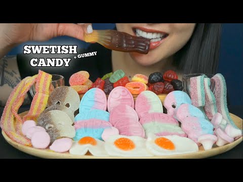 SWETISH CANDY MIXED GUMMY CANDY (ASMR CHEWY SOFT STICKY EATING SOUNDS) NO TALKING | SAS-ASMR