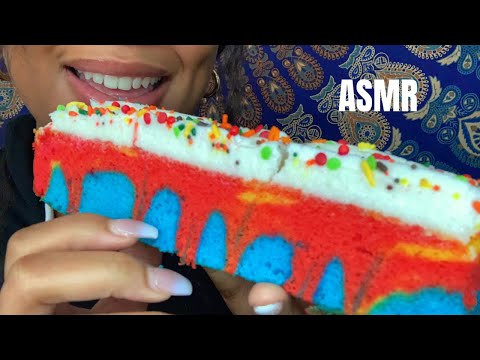 ASMR | Rainbow Cake 🌈 🍰 | Soft Eating Sounds
