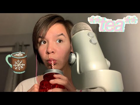 ASMR drinking hot chocolate and telling you about my juicy life🤪💗