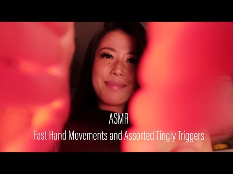 ASMR || Fast Hand Movements and Assorted Triggers (whispers, mouth sounds, mic scratching & more)