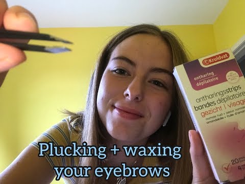 ASMR | plucking + waxing your eyebrows Roleplay