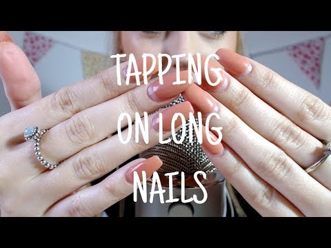ASMR | Tapping on Long Acrylic Nails (Up Close Whispering)