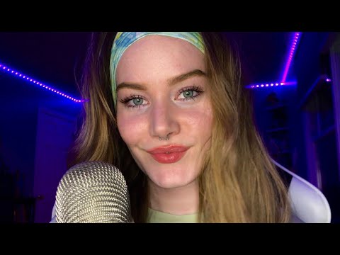 ASMR tingly inaudible whispers 🦋( w/ subtle mouth sounds )  #asmrtingles