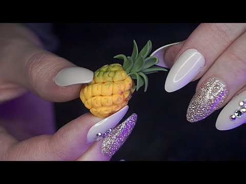 ASMR with Miniature Fruit | Miniature vs Life-Size | Fast Scratching on Textured Fruit | No Talking