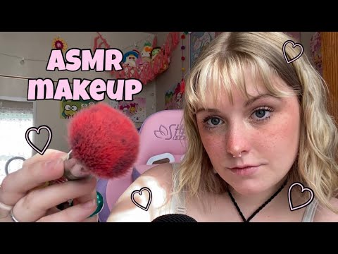 ASMR doing your makeup and mine with mouth sounds and personal attention ✨💗💄