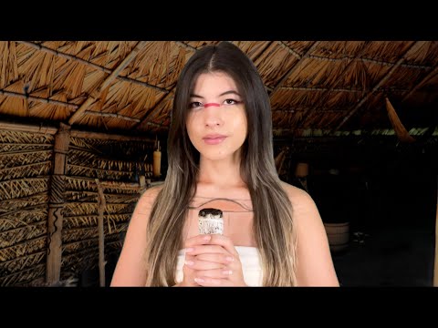 ASMR Indígena Colombiana Te Prepara para una Batalla 💛 afirmaciones y muchos cosquilleos 💤
