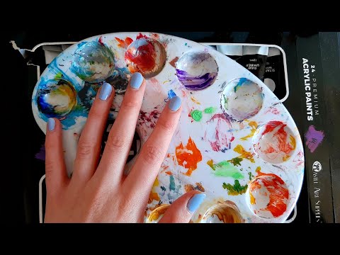 ASMR tapping on art supplies 👩🏼‍🎨 (lo-fi)