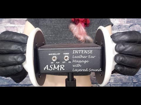 ASMR INTENSE leather ear massage with layered sound (no talking)